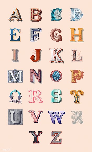 The Alphabet set of capital vintage letters | Free stock vector - 474662