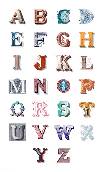 The Alphabet set of capital vintage letters | Free stock vector - 474672