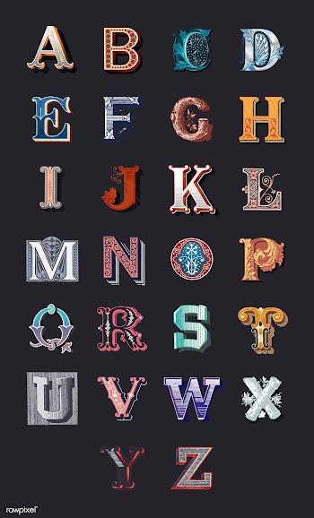 The Alphabet set of capital vintage letters | Free stock vector - 474675