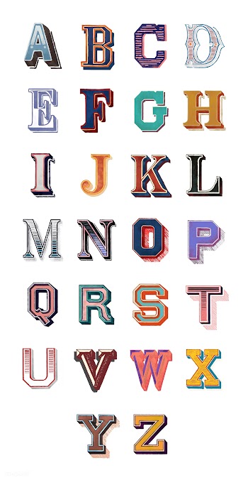 The Alphabet set of capital vintage letters | Free stock vector - 474716