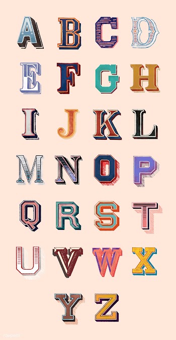 The Alphabet set of capital vintage letters | Free stock vector - 474732