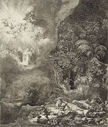 The angel appearing to the shepherds, | Free Photo - rawpixel