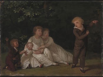 The artist's five children in a garden.Study | Free Photo - rawpixel