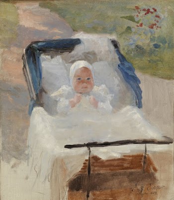 The artist's son erik in a pram | Free Photo - rawpixel