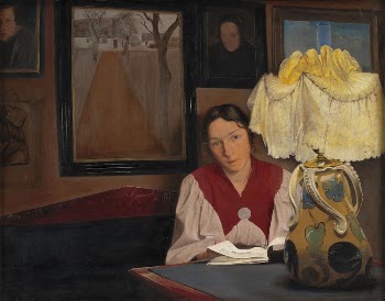 The Artist's Wife by Lamplight | Free Photo - rawpixel