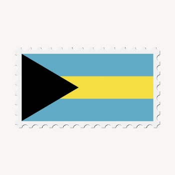 The Bahamas flag clipart, postage | Free Vector - rawpixel