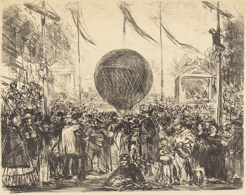 
The Balloon (1862) print in high | Free Photo - rawpixel