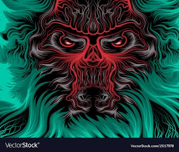 The beast scene cartoon vector image