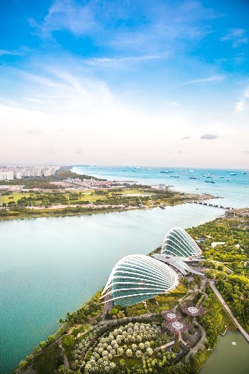 The beautiful view from marina bay