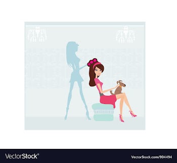 The beautiful woman in hair vector image