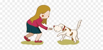The Beginning Of My Life Story Girl And Dog - Girl With Dog Clipart