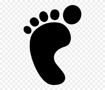 The Big Toe Is The Thing In The Top Right Which Looks - Baby Footprint Clipart Black And White