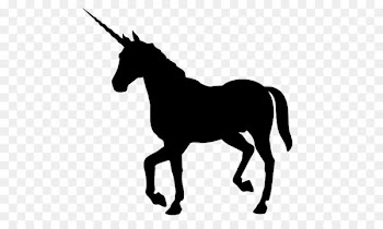 The Black Unicorn Silhouette T-shirt - Black Unicorn Free matting material 