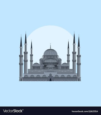 The blue mosque - sultan ahmad masjid vector image