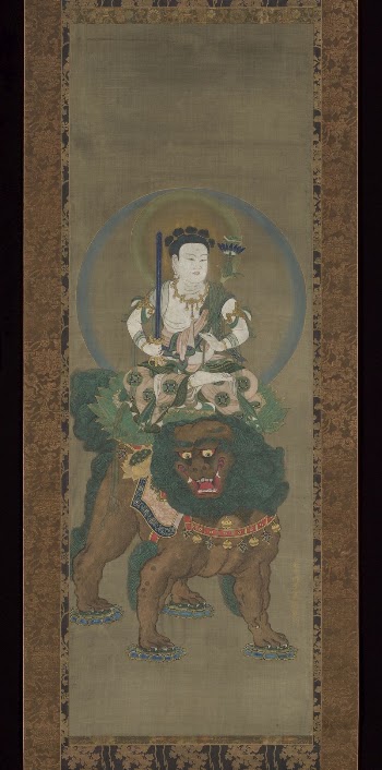 The Bodhisattva Five-Topknot Monju (Manjushri) | Free Photo - rawpixel