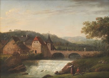 The bridge and waterfall in Dornach, | Free Photo - rawpixel