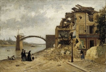 The bridge at asnières after the siege | Free Photo - rawpixel