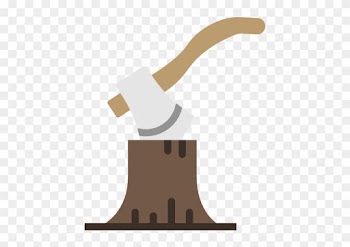 The Camping Stickers Messages Sticker-0 - Cuting Trees Down Cartoon