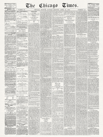The Chicago Times, newspaper. April | Free Photo Illustration - rawpixel