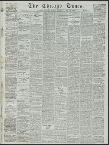 The Chicago Times, [newspaper]. April | Free Photo - rawpixel