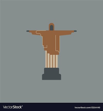 The christ the redeemer statue rio de janeiro vector image