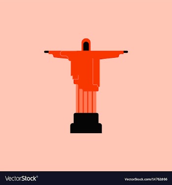 The christ the redeemer statue rio de janeiro vector image