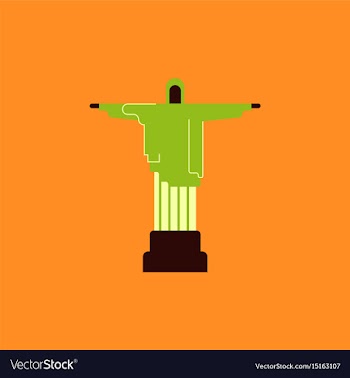 The christ the redeemer statue rio de janeiro vector image