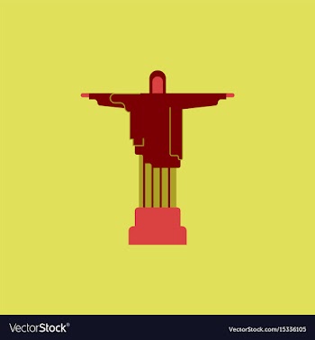 The christ the redeemer statue rio de janeiro vector image