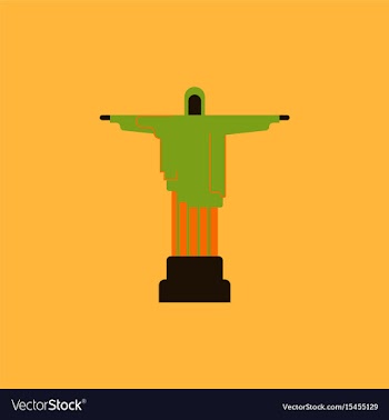 The christ the redeemer statue rio de janeiro vector image