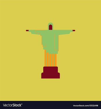 The christ the redeemer statue rio de janeiro vector image