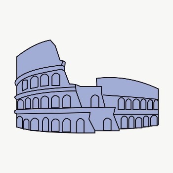 The Colosseum clipart, illustration vector. | Free Vector - rawpixel