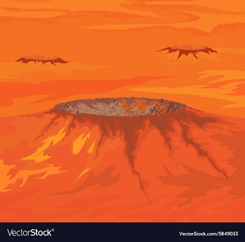 The craters of venus vector image