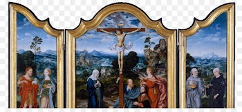 The Crucifixion with Saints and a Donor Metropolitan Museum of Art Crucifixion with a Donor Painting - painting 