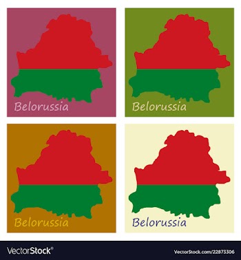The detailed map of belarus with national flag vector image
