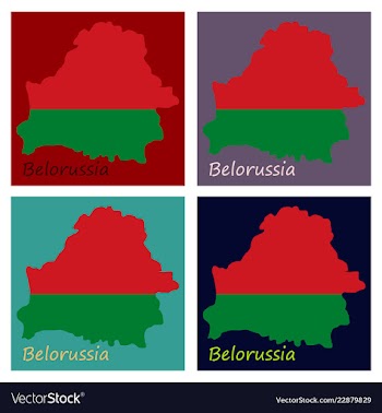The detailed map of belarus with national flag vector image
