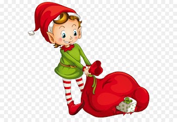 The Elf on the Shelf Christmas elf Clip art - Christmas Elf with Santa Bag Clipart 