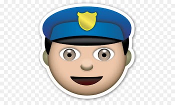 The Emoji Movie Police officer Sticker - policeman 