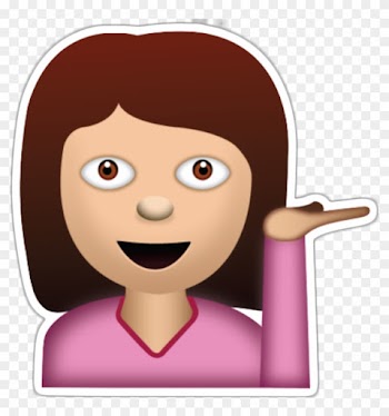 The Emoji Movie Sticker Girl - Girl With Hand Emoji Transparent