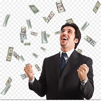 The Encyclopedia of Epic Films Money Finance God Person - Successful man with banknote 