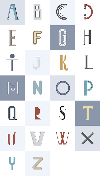 The English alphabet typography illustration | Free stock vector - 488545