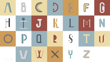 The English alphabet typography illustration | Free stock vector - 488551