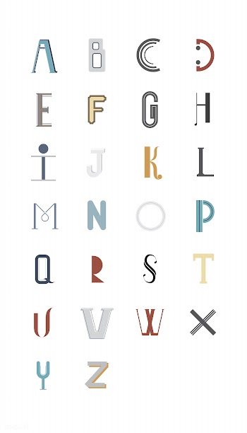 The English alphabet typography illustration | Free stock vector - 488553
