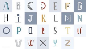 The English alphabet typography illustration | Free stock vector - 488554