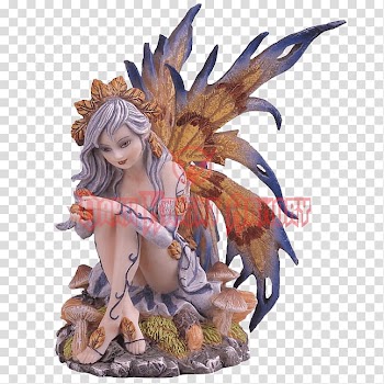 The Fairy with Turquoise Hair Flower Fairies Figurine Statue, Fairy transparent background PNG clipart