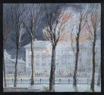 The fire in the house of the French… | Free public domain illustration