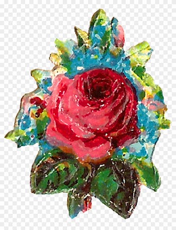 The First Pink Rose Clip Art Is Of A Single Flower - Garden Roses