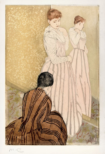 The Fitting (1890&ndash;91) by Mary | Free Photo Illustration - rawpixel