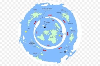 The Flat Earth Society Hollow Earth Moon - pulpit map 