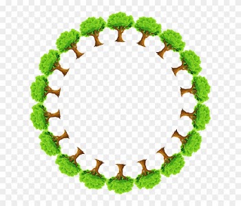 The French Forest Market Is Correlated With The Forest - Green Round Frame Png