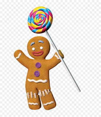 The Gingerbread Man Donkey Shrek The Musical - Gingerbread manpower lift lollipop 